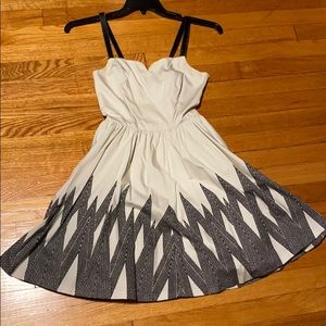 Armani Exchange beige and black dress